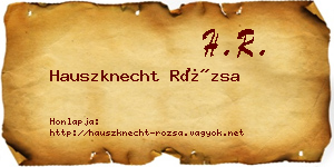 Hauszknecht Rózsa névjegykártya