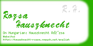 rozsa hauszknecht business card